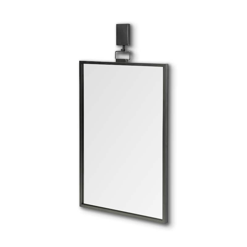 HomeRoots 44" Gunmetal Metal Framed Accent Mirror - 24.8L x 1.2W x 43.8H