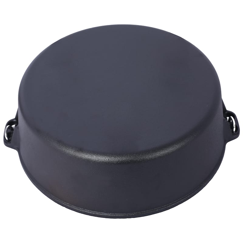 Anmytek Heavy Duty Pre-Seasoned Cast Iron Dutch Oven with Lid Lifter for Campfire, Stove, BBQ, Baking, Braising,Slow Cooking