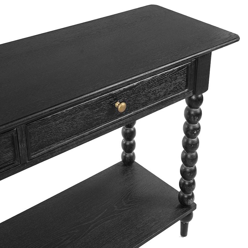 Christopher Knight Home - Duvall Retro Wood Console Table with Artistic Column Details