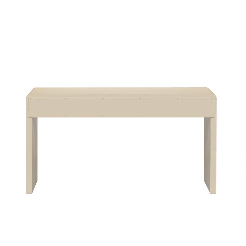 Rustic Console Table with 3 Fluted Drawers