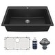 preview thumbnail 26 of 59, Karran QT-812 Top Mount 33 in. Large Single Bowl Quartz Kitchen Sink Kit