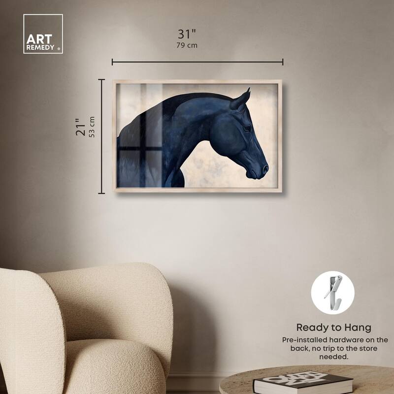Blue Horse II Shadowbox by Art Remedy