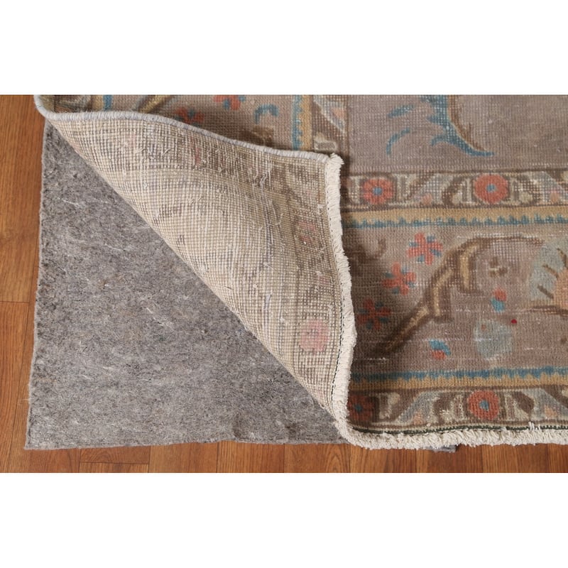 Distressed Over-Dyed Tabriz Persian Vintage Rug Oriental Wool Carpet - 8'1"x 11'0"