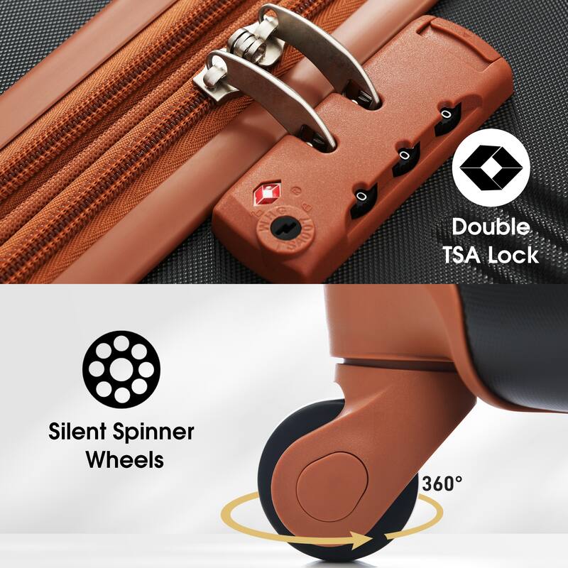 Expandable 2-Piece Hardshell Luggage Set, 20" & 24" Suitcases with TSA Lock, 360° Spinner Wheels, Lightweight