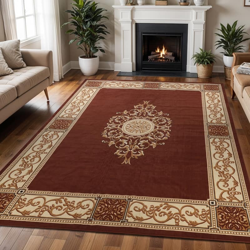 Superior Oversized Medallion Modern Bohemian Indoor Runner or Area Rug - 12' x 18' - Toffee