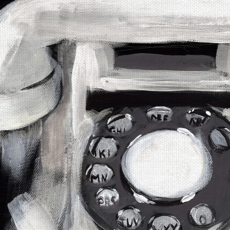 Vintage Phone by Belle Maison Canvas Art Print
