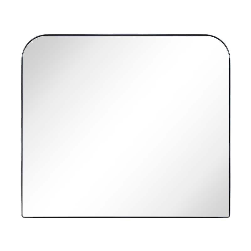 TEHOME Decole Arch Metal Wall Mirror - 30" x 34" - Black
