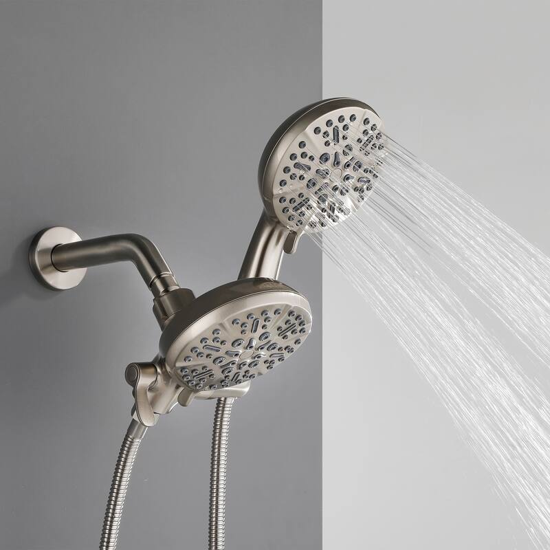 Pressure Balanced 7-Way Shower Head Combo, Hand Held Shower & Rain Shower Separately or Together with Rough-in Valve
