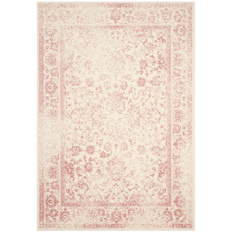 SAFAVIEH Adirondack Riin Rustic Shabby Chic Distressed Rug - 6' x 8' - Ivory/Rose