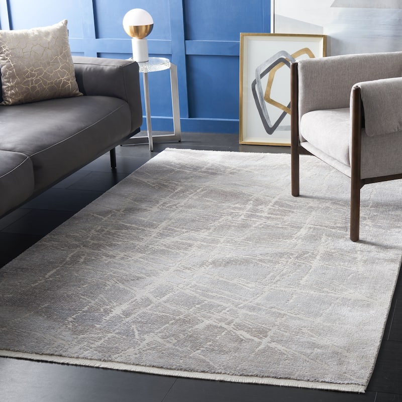 SAFAVIEH Platinum Arta Glam Abstract Rug - 8' x 10' - Grey/Light Grey