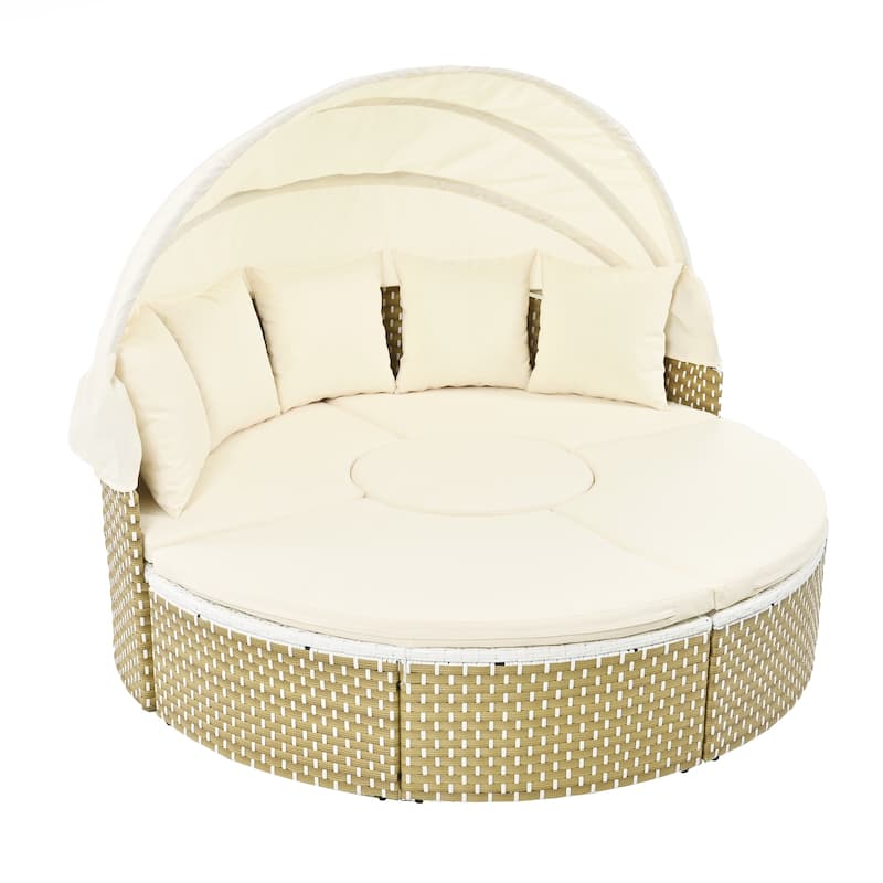 Patio Furniture Round Outdoor Sectional Sofa Set