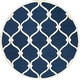 preview thumbnail 32 of 54, SAFAVIEH Handmade Cambridge Sinda Modern Moroccan Wool Rug 8' Round - Navy/Ivory - Round