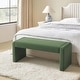 preview thumbnail 3 of 7, Velvet/Faux Leather Entryway Bench End of Bed Bench Upholstered Modern Window Bench for Dining Room/Bedroom