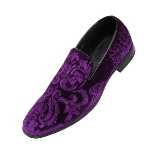 purple formal shoes mens