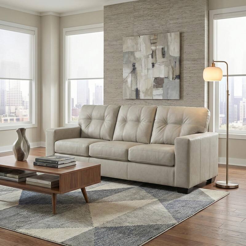 Roundhill Furniture Holmes Leather 2-Piece Living Room Set