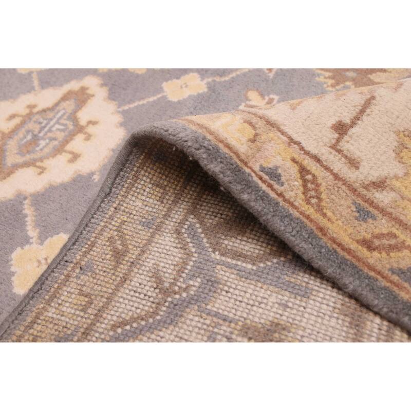 ECARPETGALLERY Hand-knotted Royal Oushak Grey Wool Rug - 6'1 x 8'9