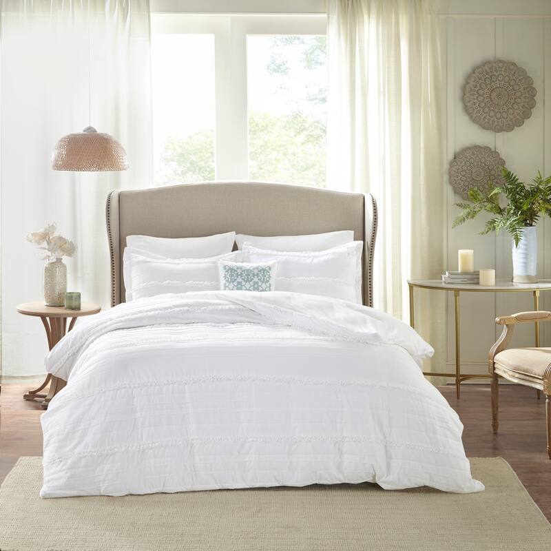 GDF Studio - Celeste 4 Piece Microfiber 2-in-1 Duvet Cover Set