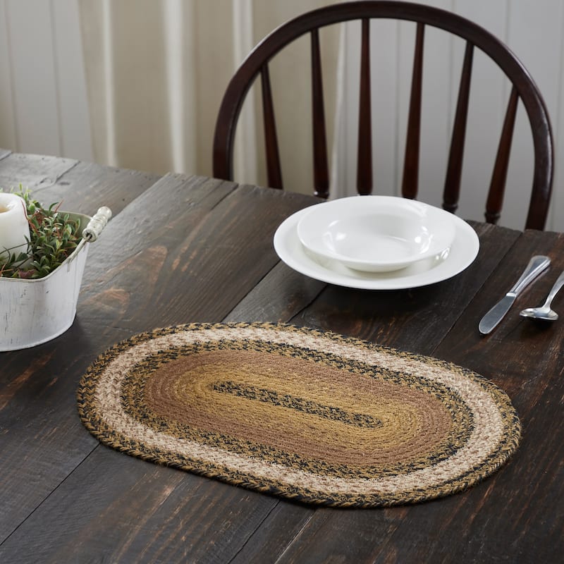 Kettle Grove Jute Oval Placemat 12x18 - Single