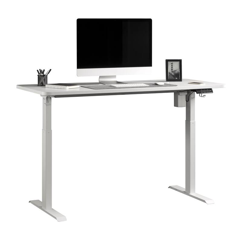 Engineered Wood Contemporary Sit/Stand Desk with Four Preset Heights