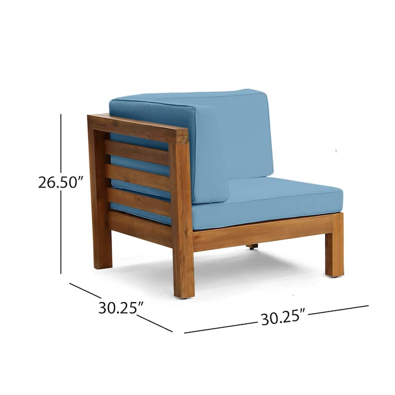 Oana Outdoor 5-seat Acacia Sofa and Club Chair Chat Set by Christopher Knight Home