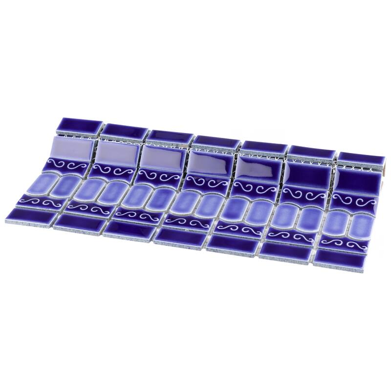 Merola Tile Modena Cobalt Blue 11-3/8" x 13-1/8" Porcelain Floor and Wall Tile