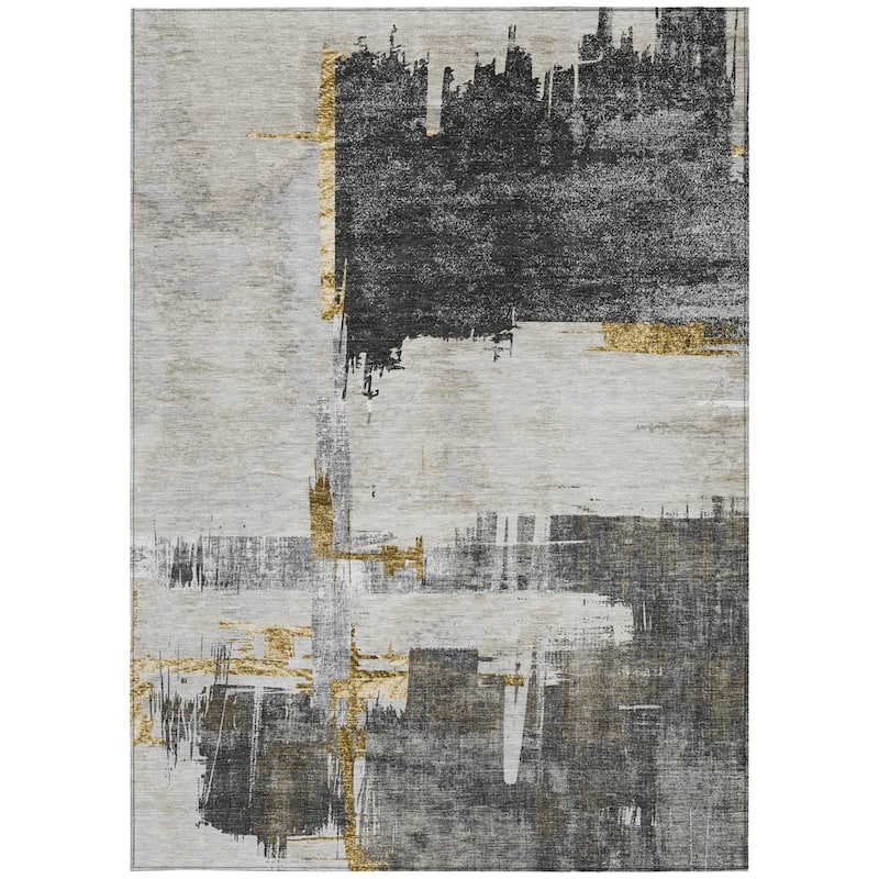 HomeRoots Abstract Traditional Rectangle Outdoor Rug