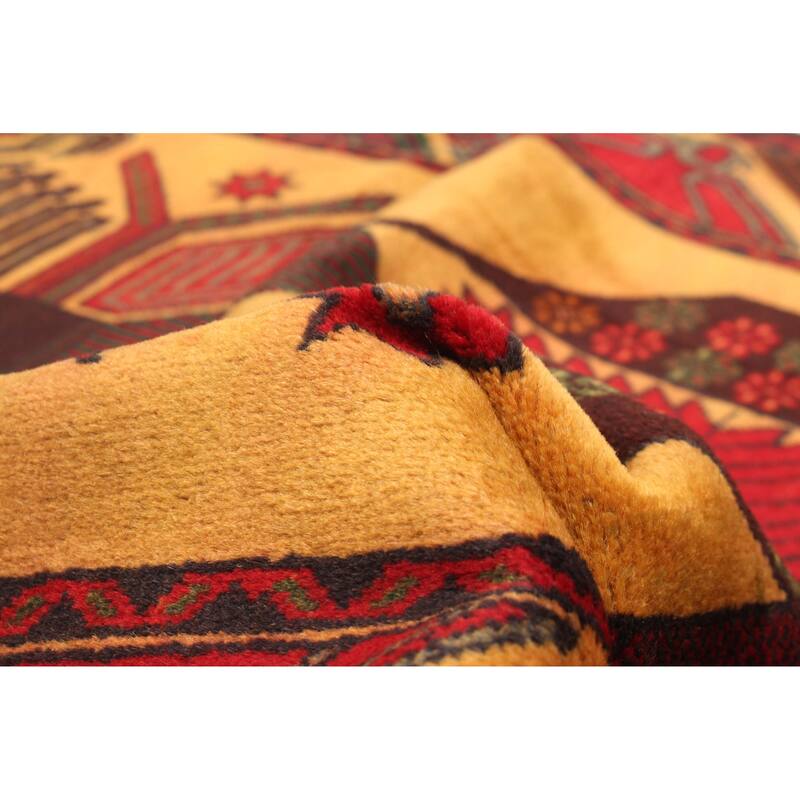 ECARPETGALLERY Hand-knotted Teimani Gold Wool Rug - 3'6 x 6'7