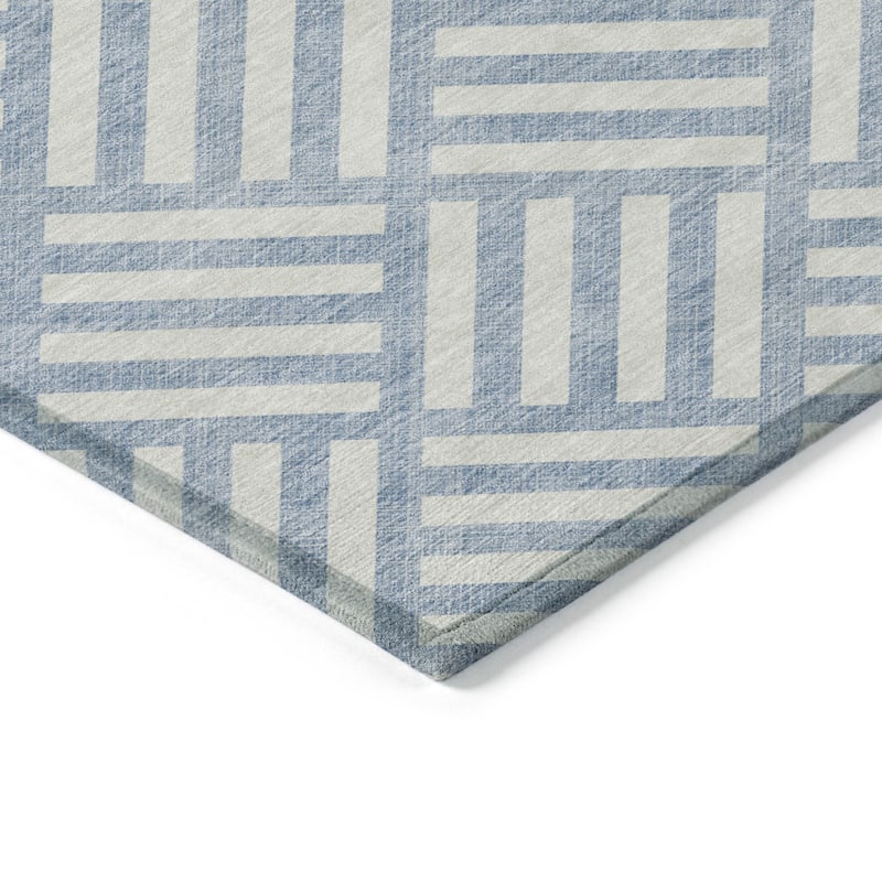 HomeRoots Geometric Transitional Rectangle Outdoor Rug