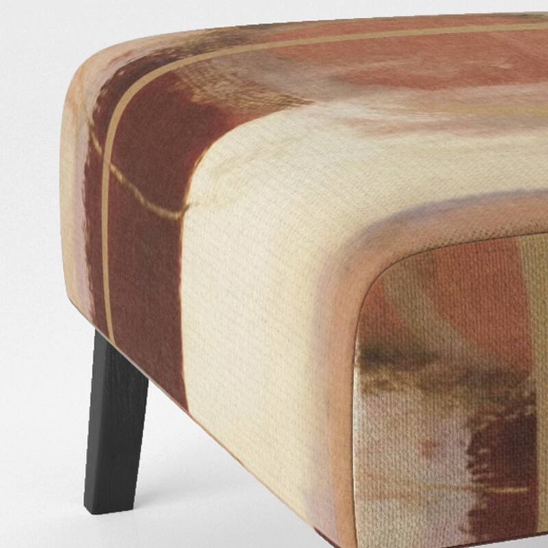 Designart "Chocolate Brown Elementary III" Upholstered Abstract Accent Chair and Modern & Contemporary Arm Chair