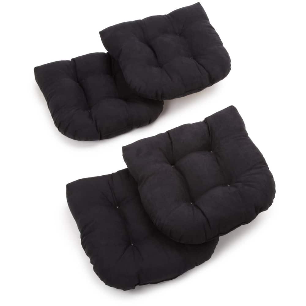 19-inch U-Shaped Microsuede Chair Cushion (Set of 1, 2, or 4)