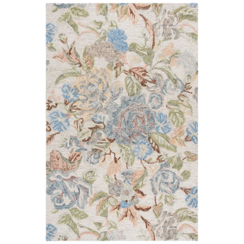 SAFAVIEH Handmade Jardin Kriemhild Floral Wool Rug