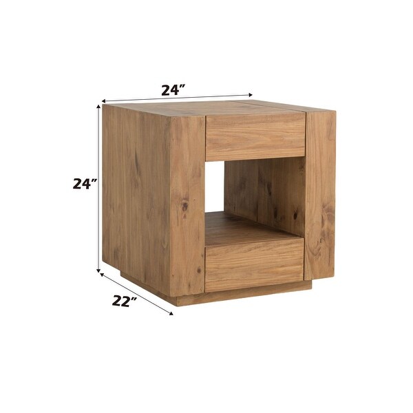 Acme Harlan End Table Oak Finish Wood