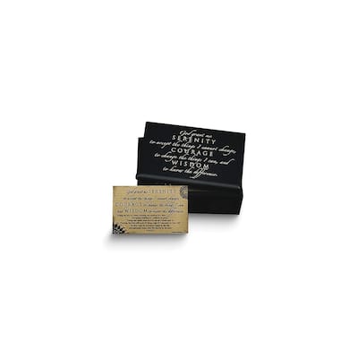 Curata Serenity Prayer Pine Box with Magnetic Lid and Gift Card
