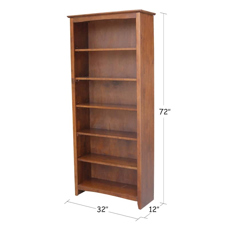 International Concepts Solid Wood Shaker Bookcase