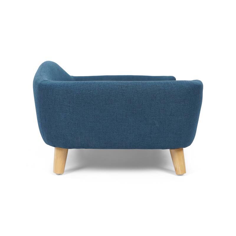 Roomfitters Modern Dog Sofa Bed, Corduroy Pet Couch with Supportive Foam and Wooden Legs, Elevated Design