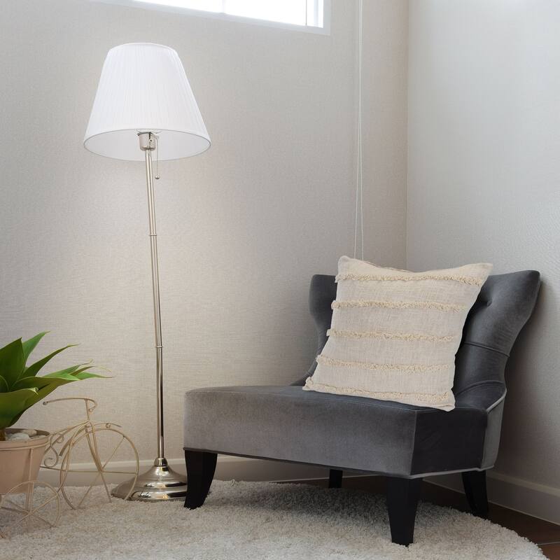 20" Ivory Overtufted Solid Square Throw Pillow