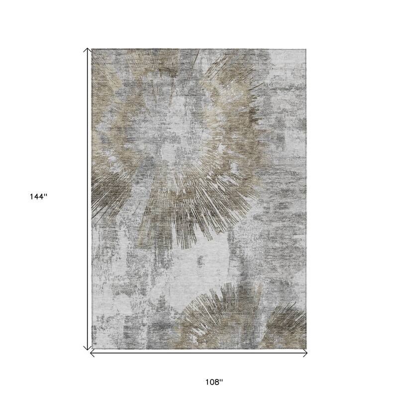 HomeRoots Abstract Transitional Rectangle Outdoor Rug