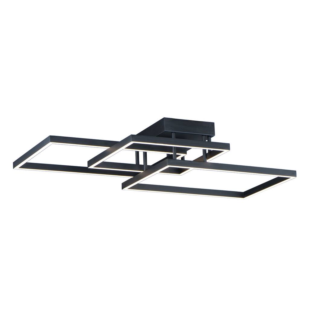Traverse LED 3-Light 23.5" Wide Black Flush Mount Light