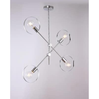 4 Light Chrome Ceiling Fixture