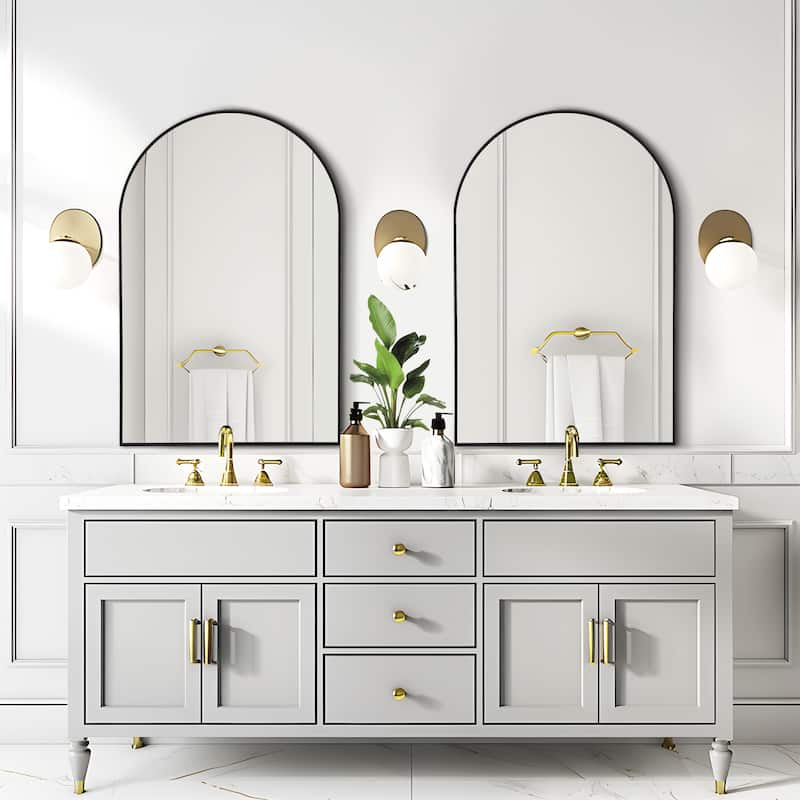 Modern Arch Wall Mirrors for Bathroom Vanity Mirror(Set of 2) - 36*24