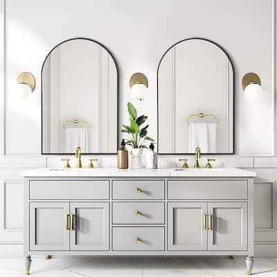 Modern Arch Wall Mirrors for Bathroom Vanity Mirror(Set of 2) - 36*24