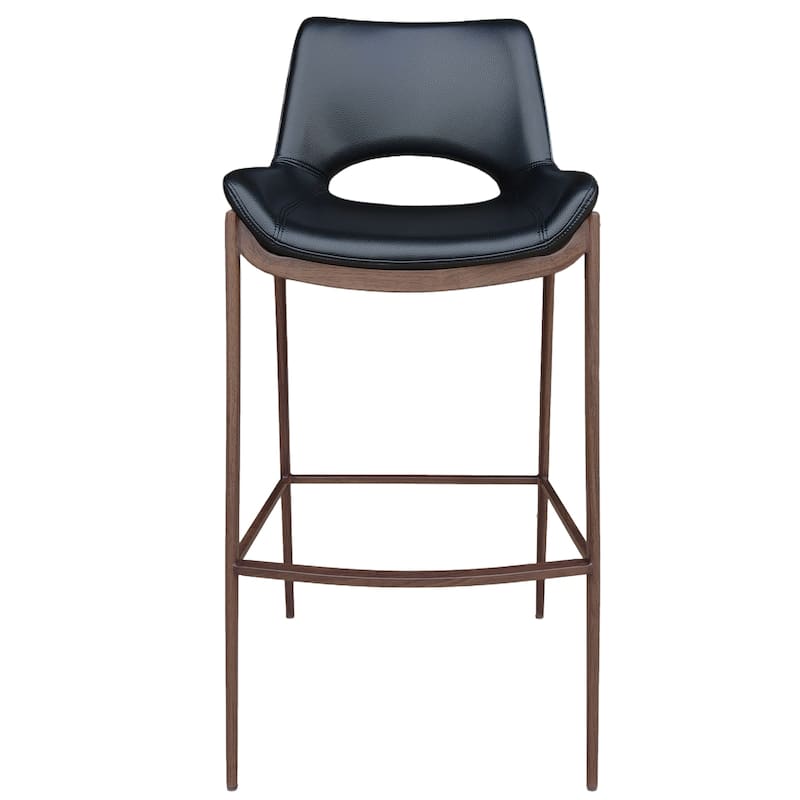 Contemporary Faux Leather and Metal 30" Bar Stool