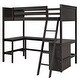 preview thumbnail 9 of 16, Twin Size Loft Bed with Built-in Desk and Shelves, Sturdy Pine Wood Frame