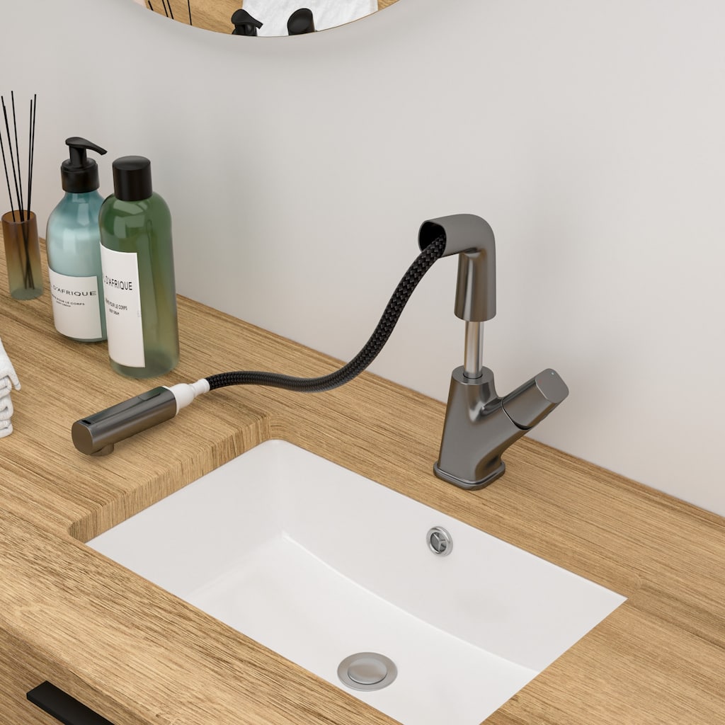 Pull-Down Bathroom Sink Faucet with Three Water Modes