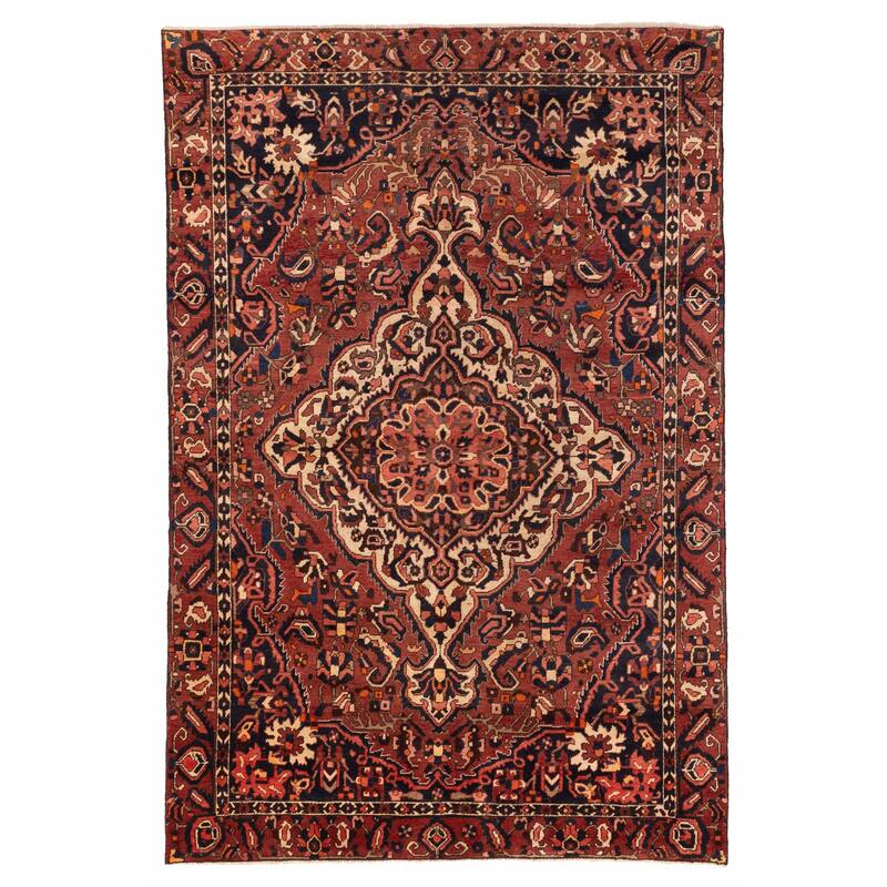 ECARPETGALLERY Hand-knotted Kayseri Vintage Red Wool Rug - 6'5 x 9'6