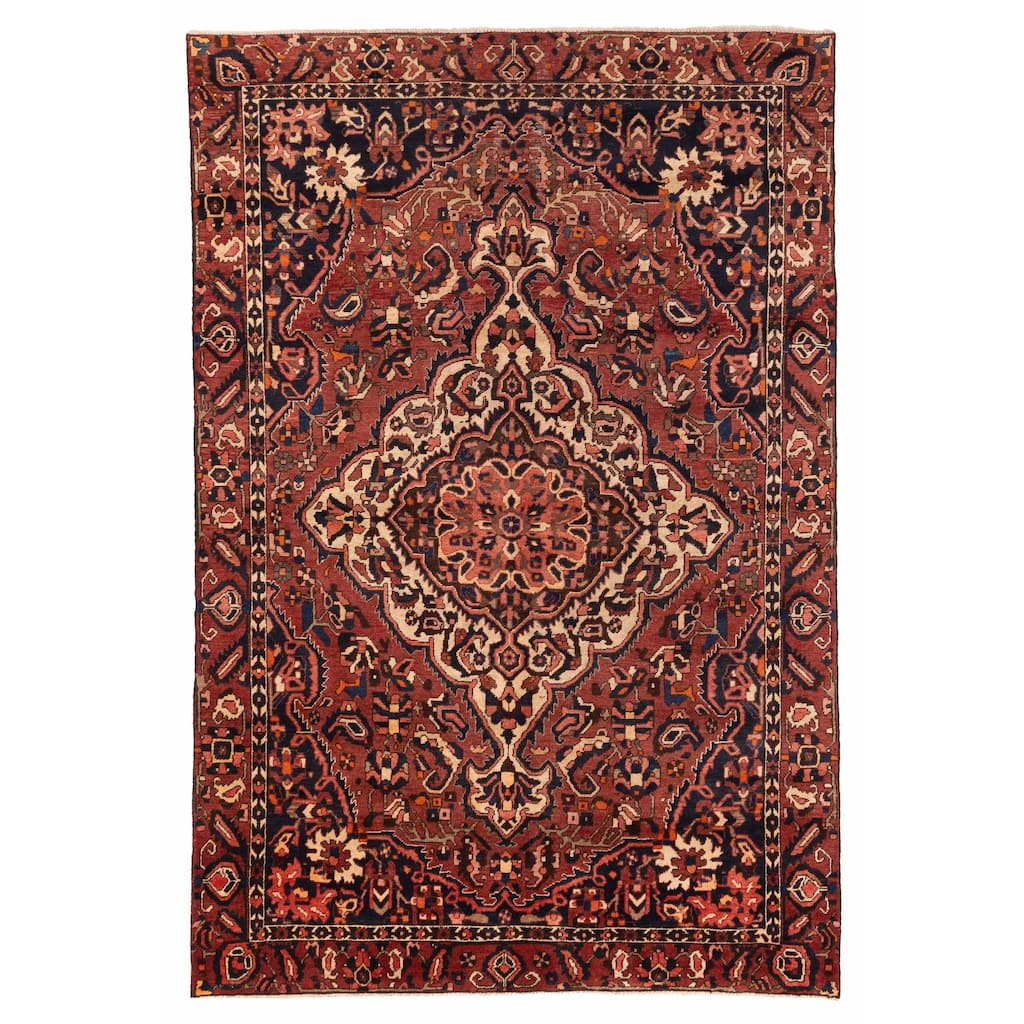 ECARPETGALLERY Hand-knotted Kayseri Vintage Red Wool Rug - 6'5 x 9'6