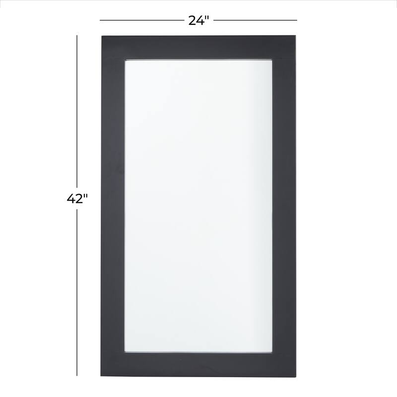 Black Wooden Room Wall Mirror
