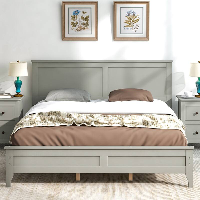 Solid Wood Queen Platform Bed