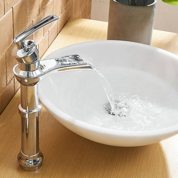 Shop Single Hole Single Handle Vessel Bathroom Faucet In Polished Chrome Overstock 31706878
