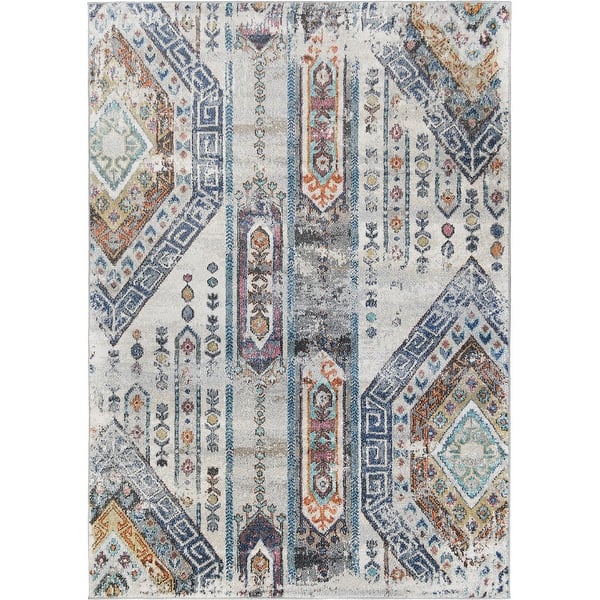 Barcelona Mayan Ivory Aztec Area Rug - Bed Bath & Beyond - 35449934